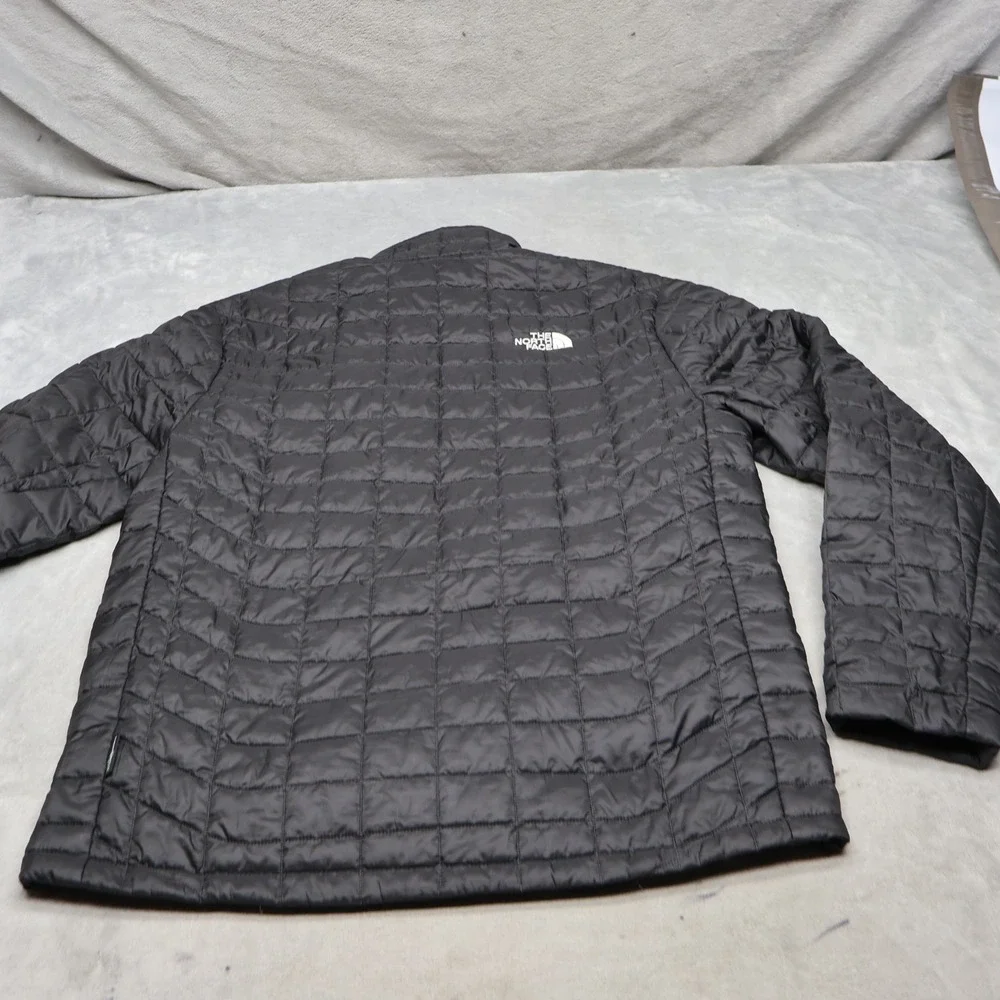 North Face Jacket Mens Medium Black Thermoball Eco Insulated Quilted Puffer READ